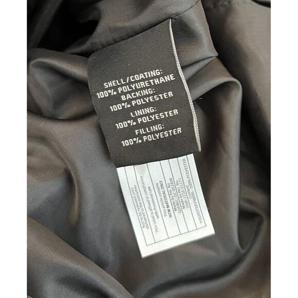 Bagatelle NYC Small Oversized Faux Leather Puffer Jacket Black Snaps - Picture 8 of 9